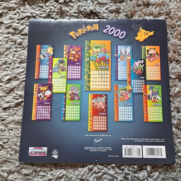 Pokemon vintage year 2000 memorabilia calendar - Picture 5 of 7